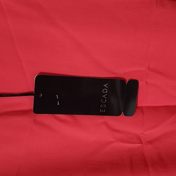 Escada Red Flutter Sleeve Blouse - Picture 8 of 12